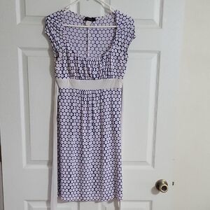 Alyn Paige New York Blue & White Polka Dot Dress | Size M